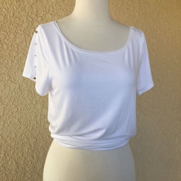White House Black Market Tops - WHBM Short Sleeve White Top Women´s Size M